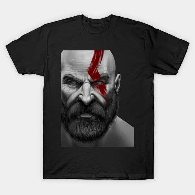 Kratos T-Shirt by Red_Bakhmutov